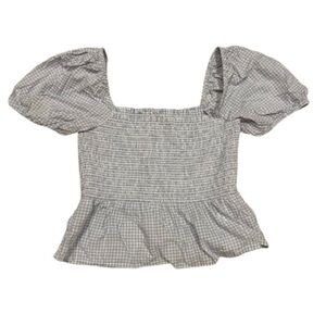 J. Crew | blue gingham top